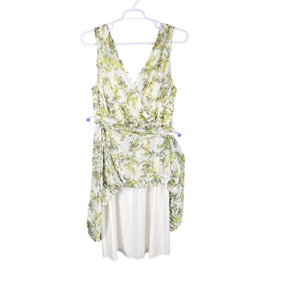 Alex Marie Size 16 White Green Floral Pleated Midi Easter Spring Dress MSRP $149 - Picture 5 of 16